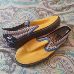 Yellow skulls vans womens 8